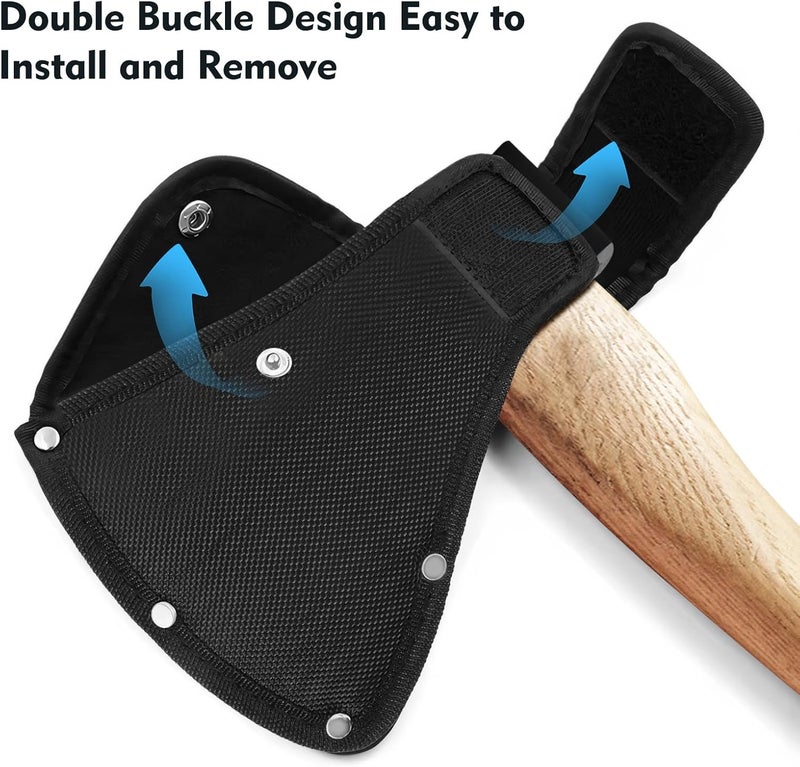 CdbC Hatchet Sheath, Oxford Hatchet Cover for Safety, Outdoor Camping Axe Blade Protection Cover, Axe Blade Protector with Belt Loop - Image 2